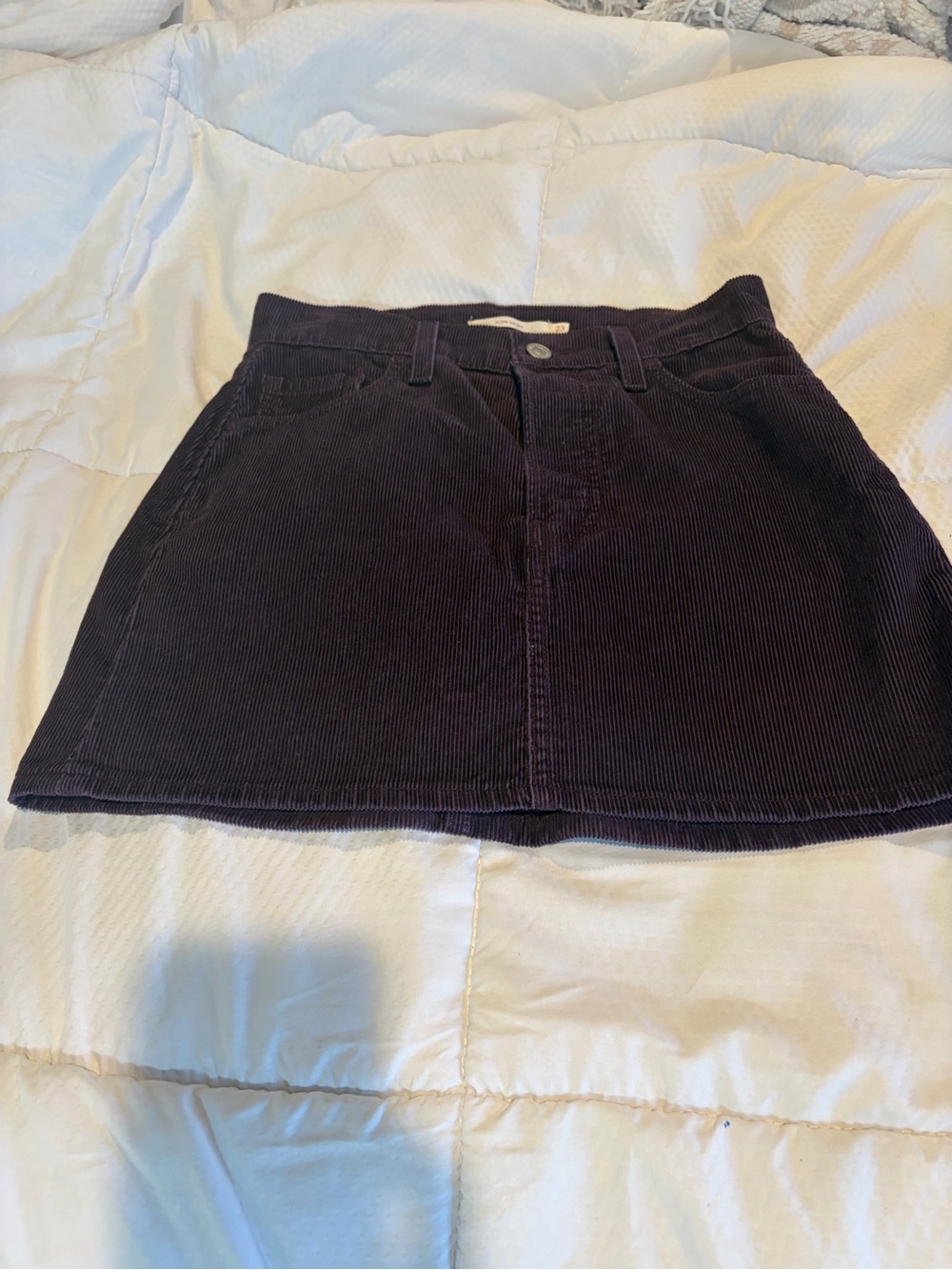 Women's Levi’s Dark Purple Corduroy Mini Skirt